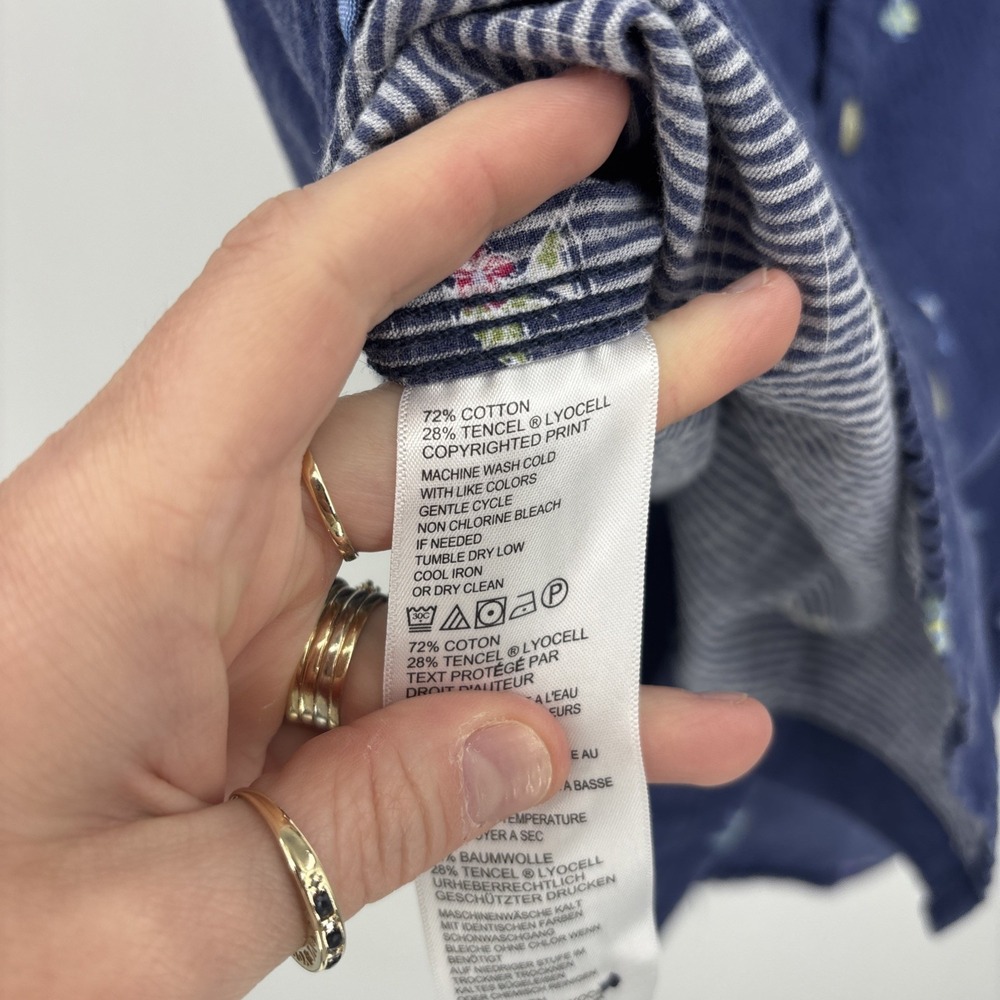 Tommy Bahama Mens Blue Martini Vacation Seersucker Shirt Size L Beach Resort - Picture 8 of 8